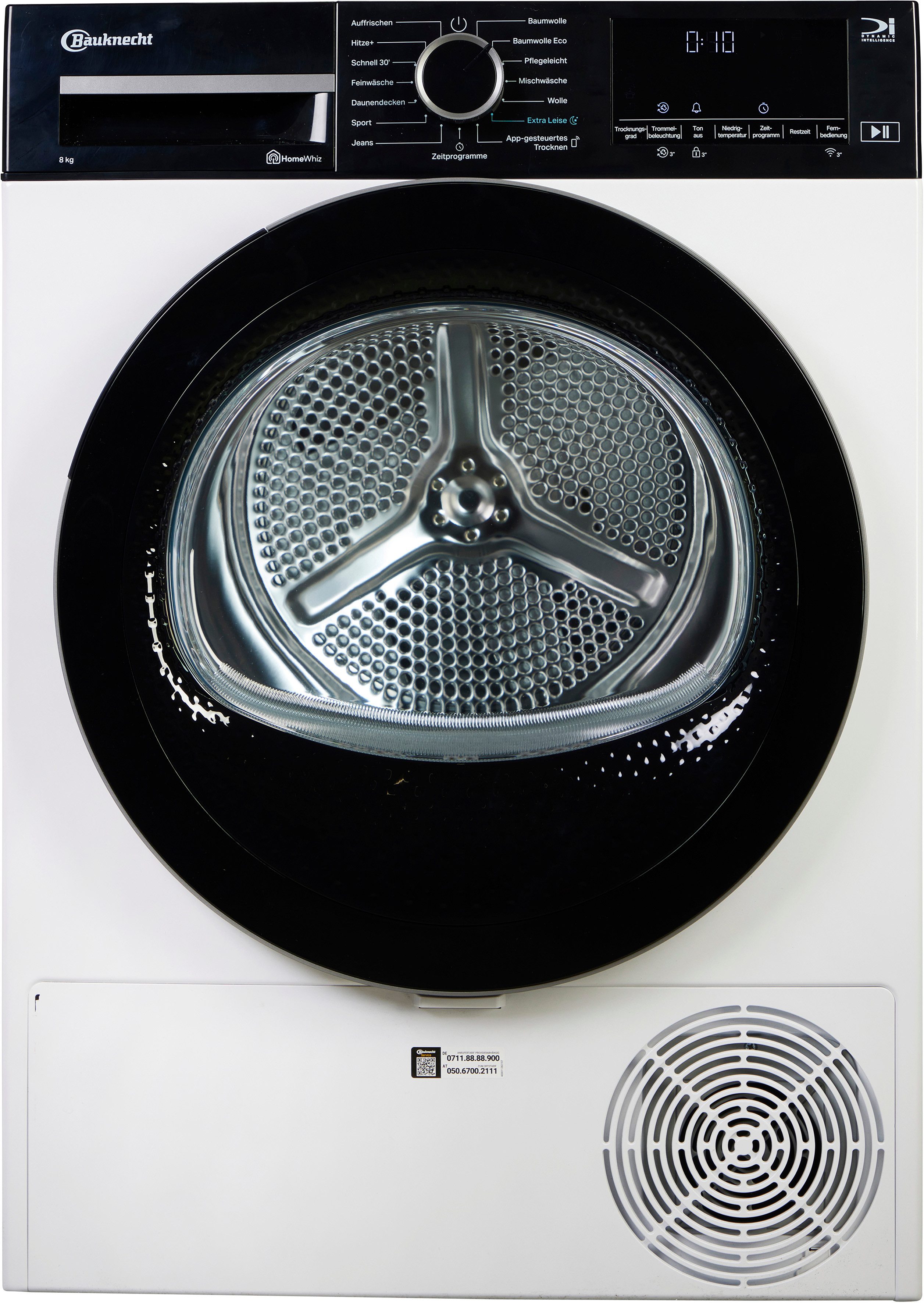 BAUKNECHT Wärmepumpentrockner TR Super Eco 8B, Silent Spin - leises Trocknen dank optimierter Trommelbeschichtung – Bild 3 von 5