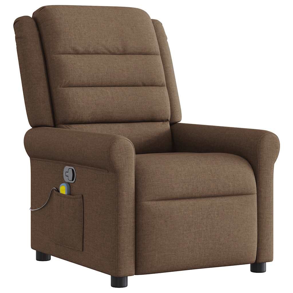 Sessel Massagesessel Braun Stoff