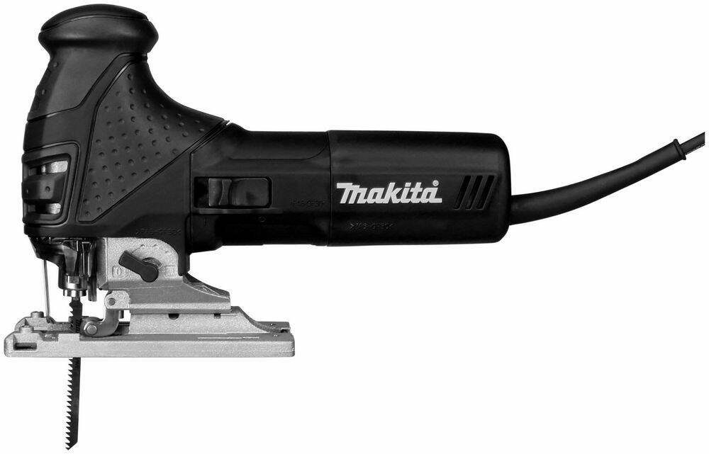 Makita Stichsäge 4351FCTJB, Komplett-Set, inkl. MAKPAC Gr. 1 & 6 Stichsägeblätter, werkzeugloser Sägeblattwechsel, Doppel LED | Stichsägen