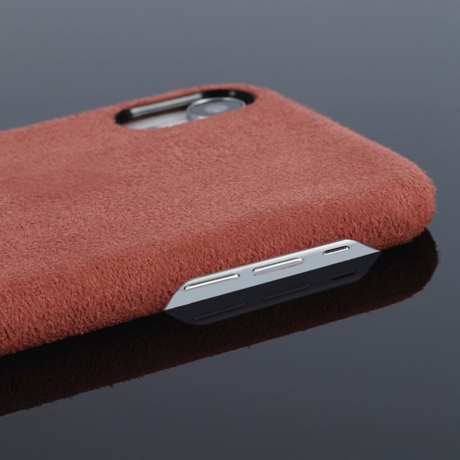 Hama Handyhülle Textil Touch Cover Schutz-Hülle Case Tasche, hochwertige Textilbezug Wireless-Charging edle und angenehme Haptik