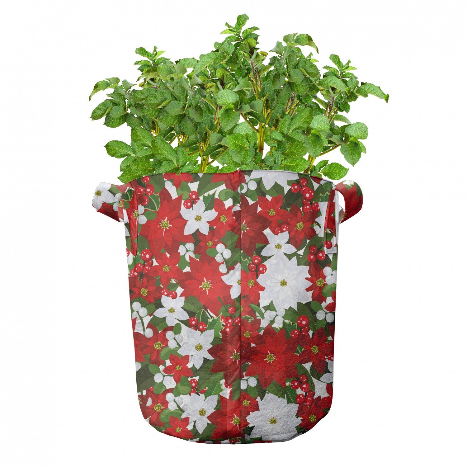 Pflanzen, Griffen Stofftöpfe für hochleistungsfähig mit Mistletoe Abakuhaus Pflanzkübel Holly Weihnachten