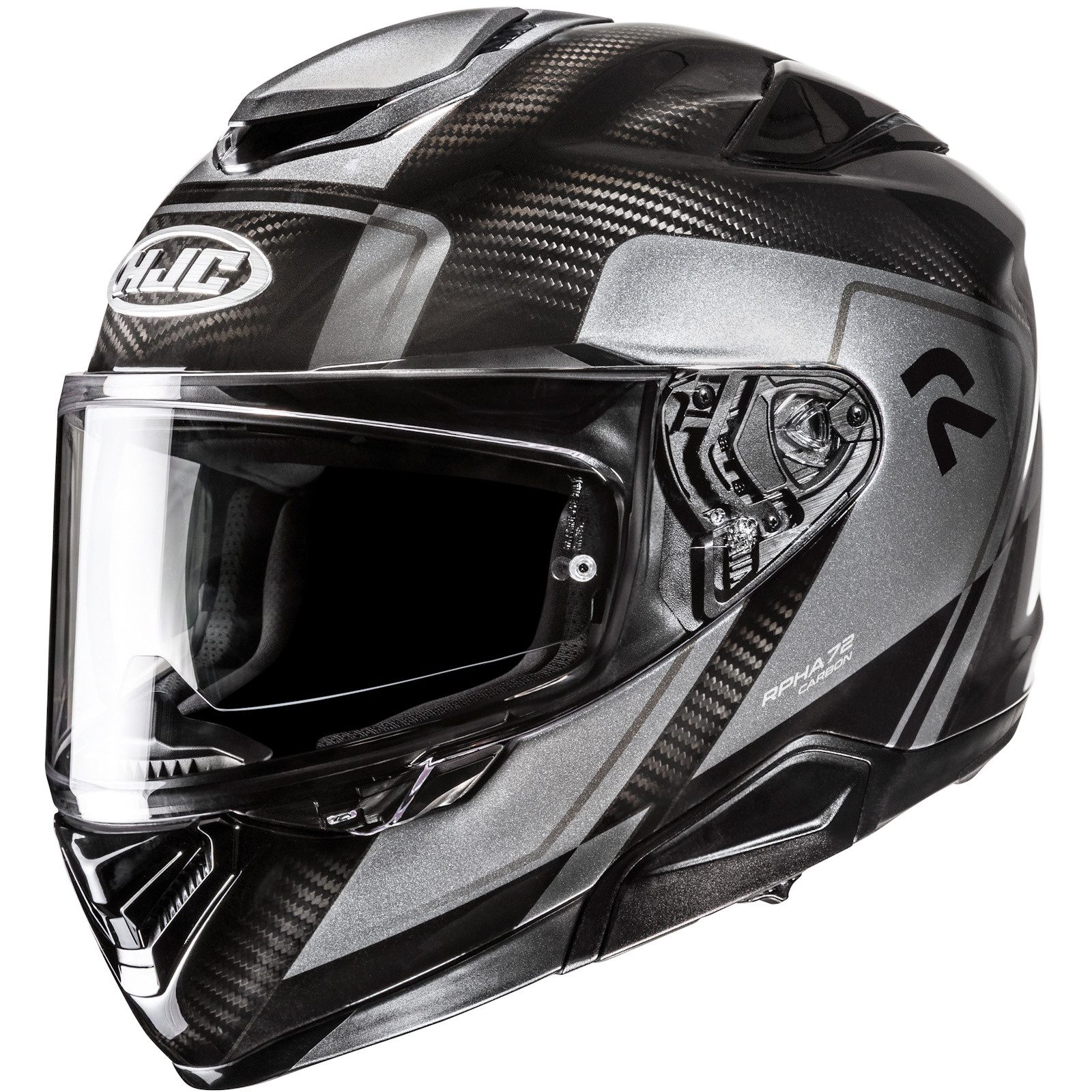 HJC Motorradhelm HJC RPHA 72 Carbon Fynex MC5 Integralhelm Schwarz / Silber XL (1er Set), integralhelm motorrad