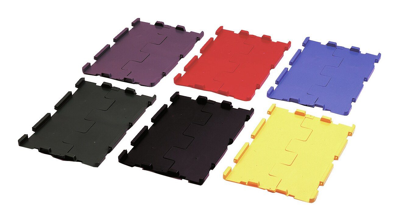 LA KA PE Stapelbox (4 Stück), Klappdeckel blau für VTK 400 (Pack a