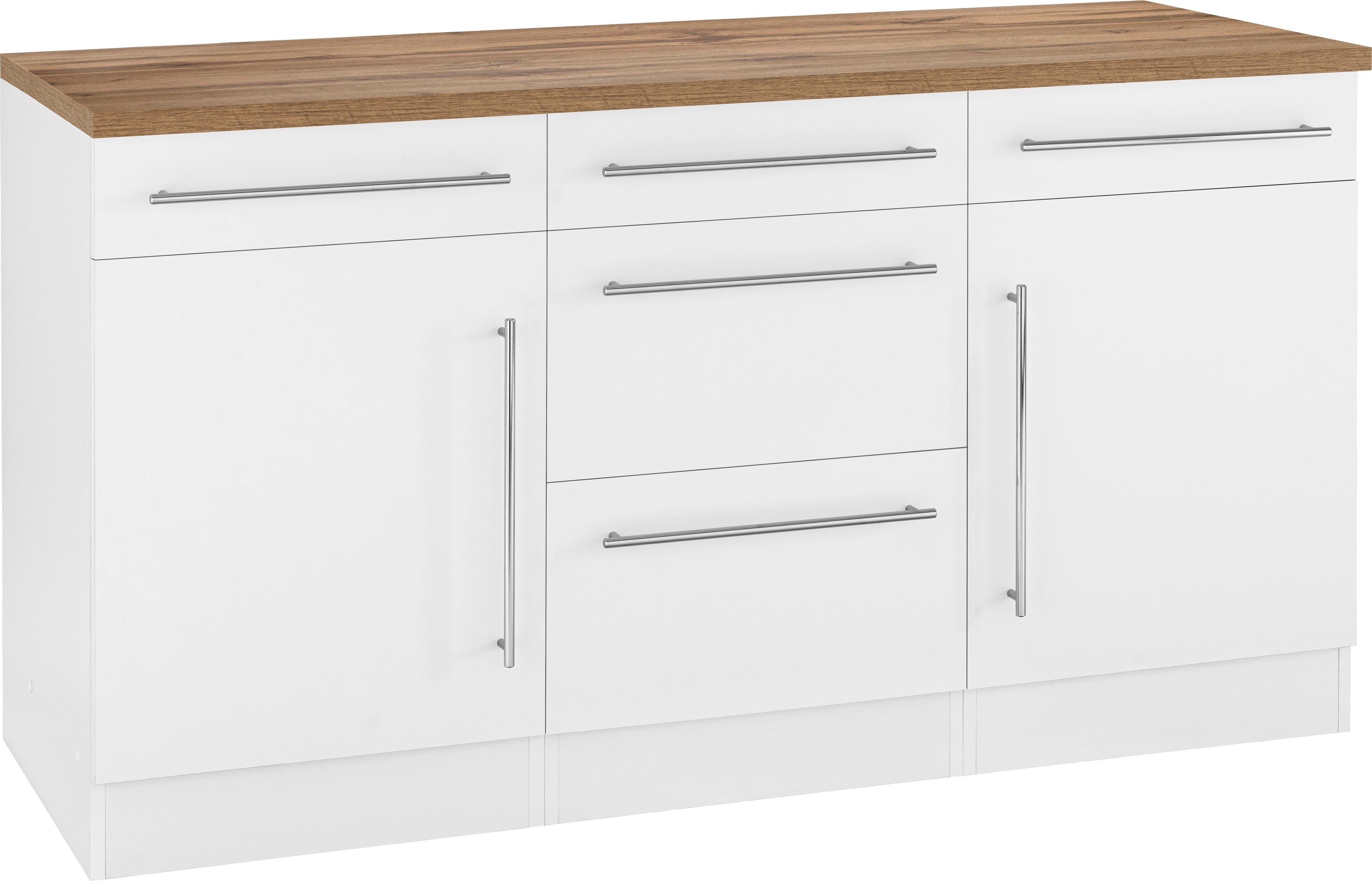 KOCHSTATION Unterschrank "KS-Samos", Breite 150 cm günstig online kaufen