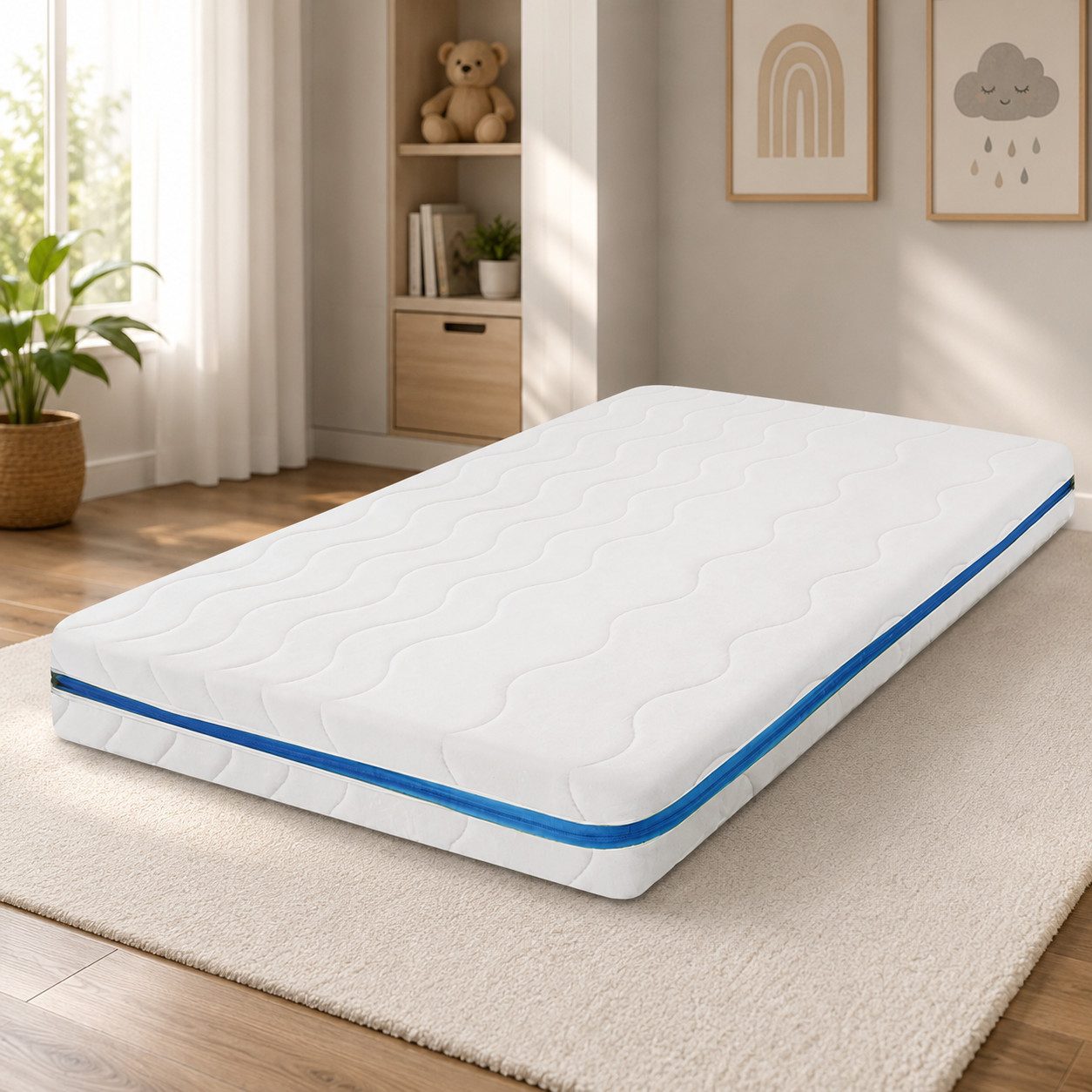 Kindermatratze Easy Active Kaltschaummatratze 90x200 cm mit Bezug, Best for Home, 12 cm hoch, (Einzelartikel, 60x120 70x140 80x160 80x180 90x200 140x200 180x200 cm), Schaumstoffmatratze, Kindermatratze mit Reißverschluss
