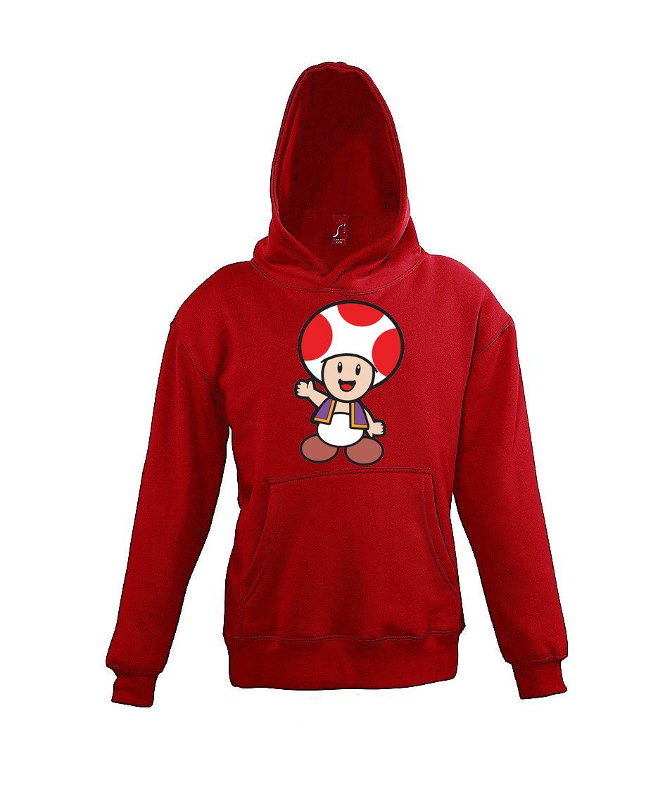 Youth Designz Kapuzenpullover Toad Kinder Hoodie Pullover mit modischem Print Rot