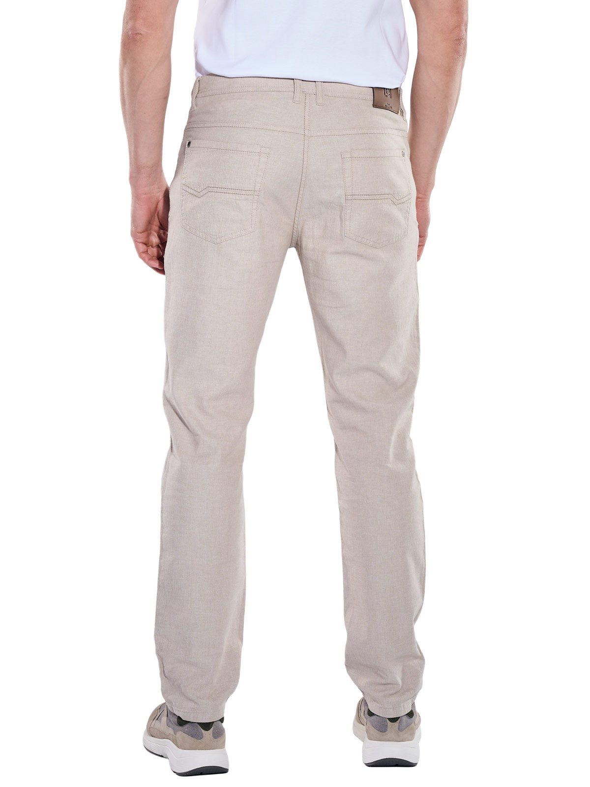 Engbers 5-Pocket-Hose Herren Hose aus Leinenmischung, Beige
