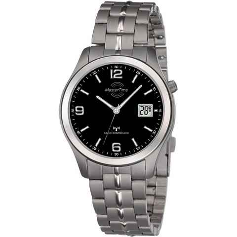 MASTER TIME Funkuhr MTGT-10349-22M, Armbanduhr, Quarzuhr, Herrenuhr, Datum, Leuchtzeiger