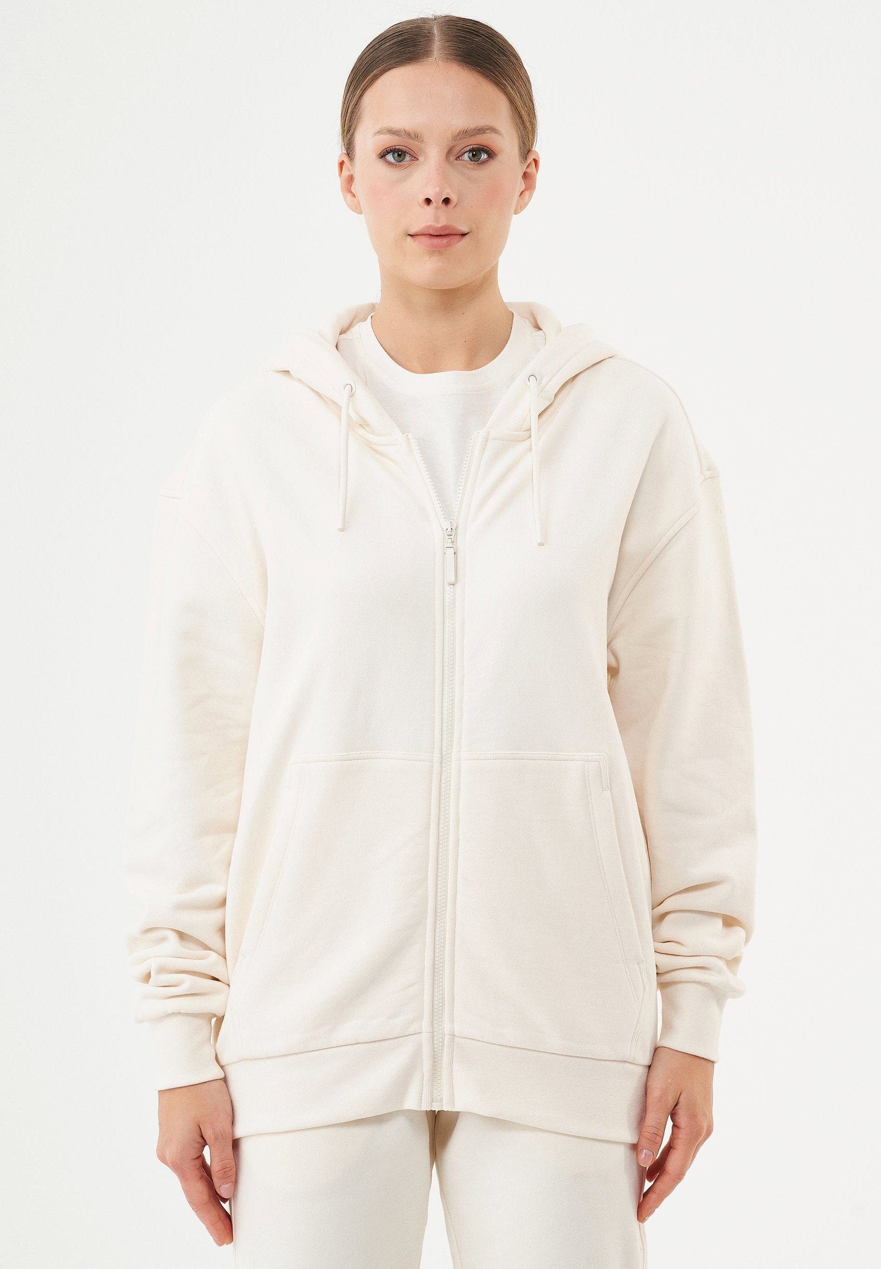 ORGANICATION Sweatjacke Junda-Unisex Full Zip Hoodie in Off White