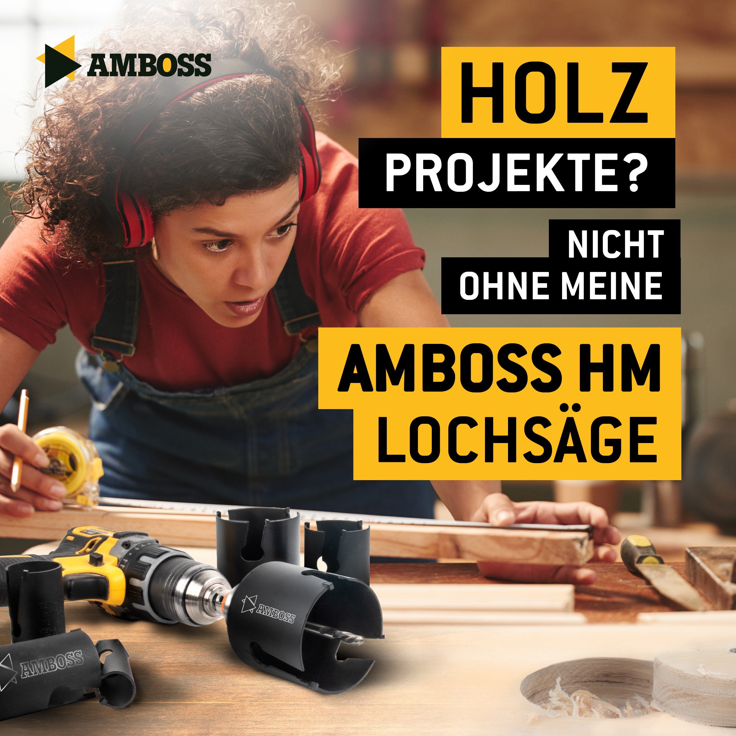 HM 44 Amboss Ø44 mm Lochsäge Werkzeuge (Amboss, mm Multifunktions-Lochsäge Amboss Ø