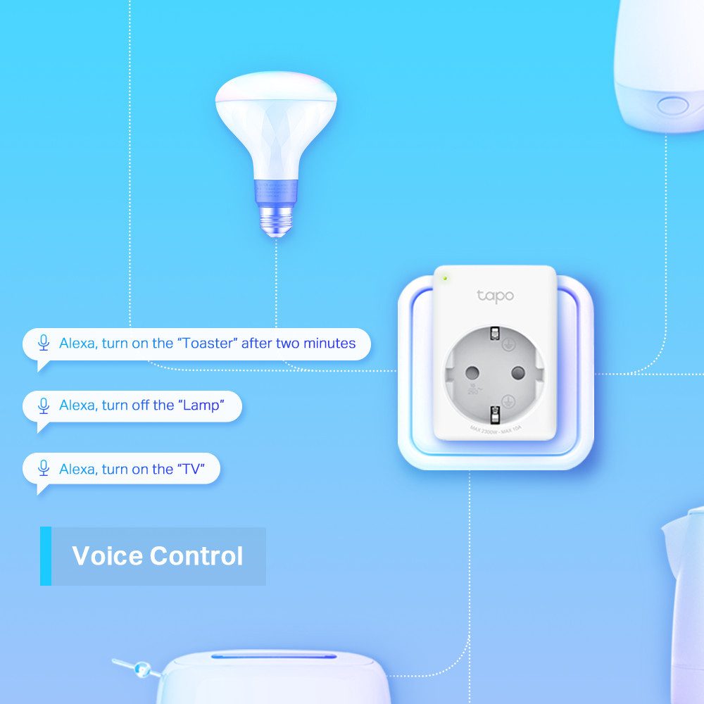Tapo Steckdose Tapo WLAN Smart Steckdose Tapo P100(2-Pack), Smart Home Steckdose