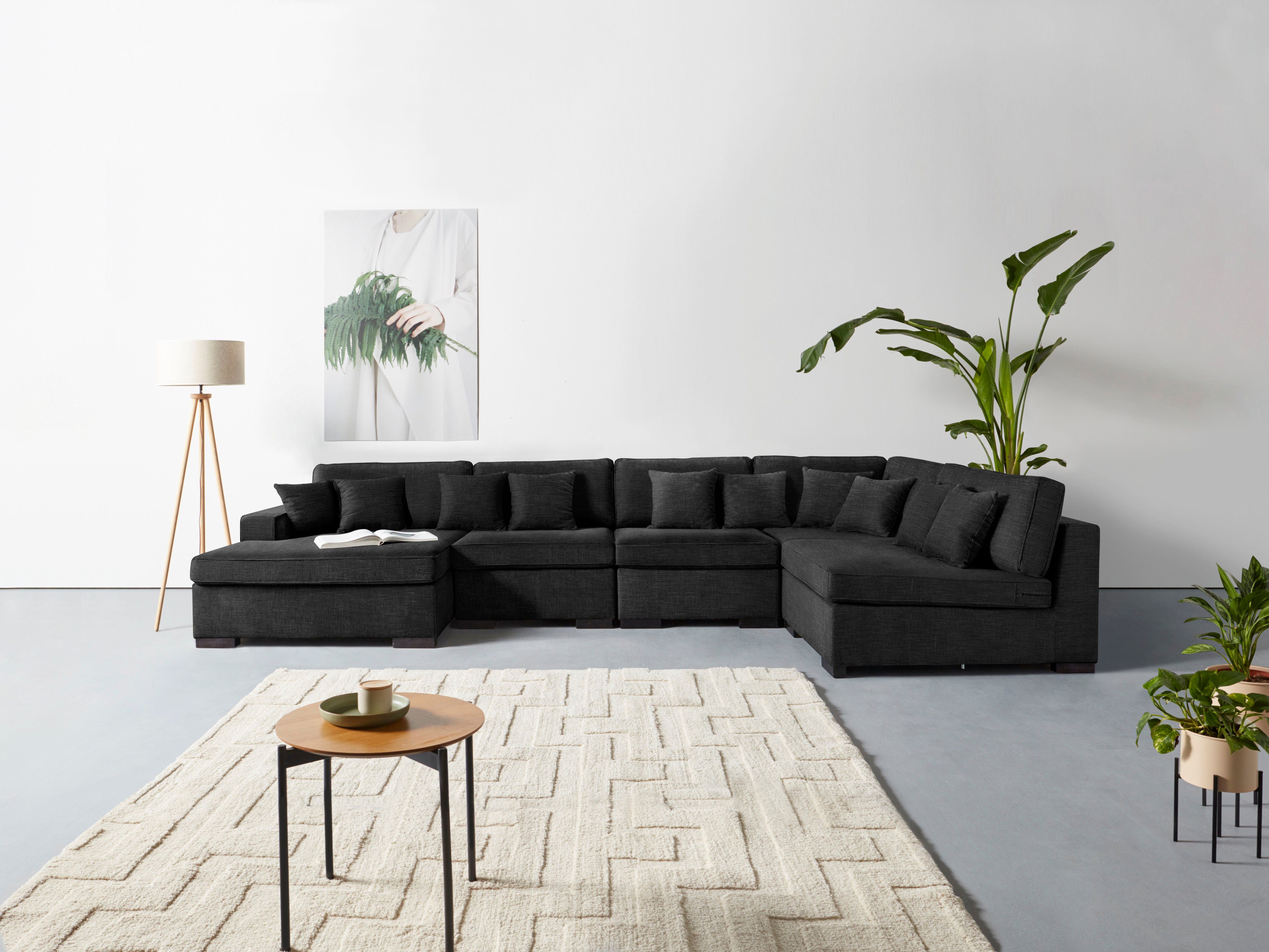 Home affaire Wohnlandschaft Skara U-Form, Lounge-Sofa günstig online kaufen