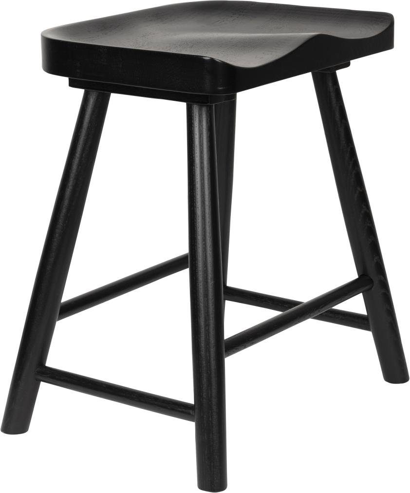 Barhocker Stuhl Hocker VANDER Eiche natur oder schwarz lackiert von Zuiver