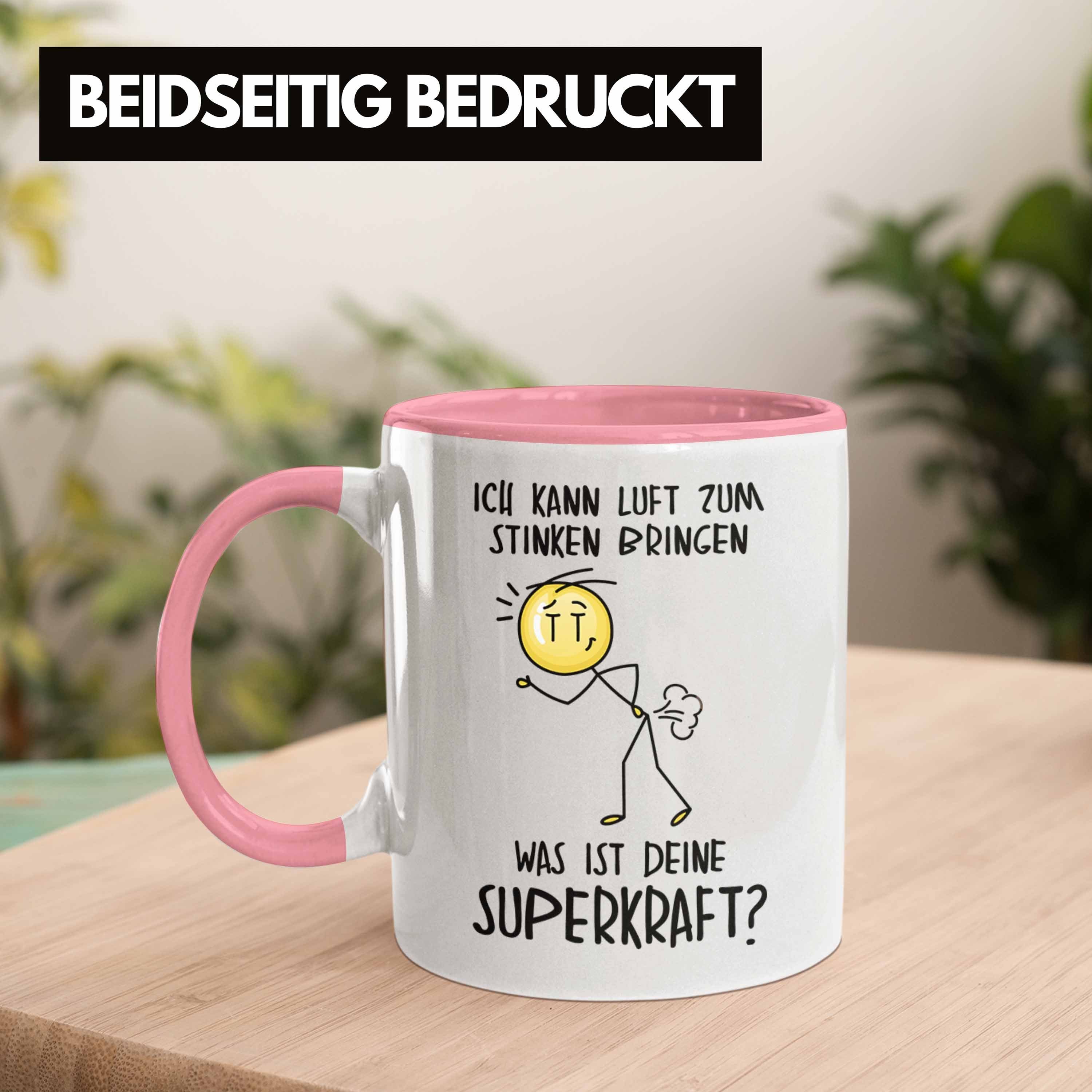 Trendation Tasse Spruch Pupsen Grafik Rosa Lustig Geschenkidee Pupsen Tasse Geschenk Furzen