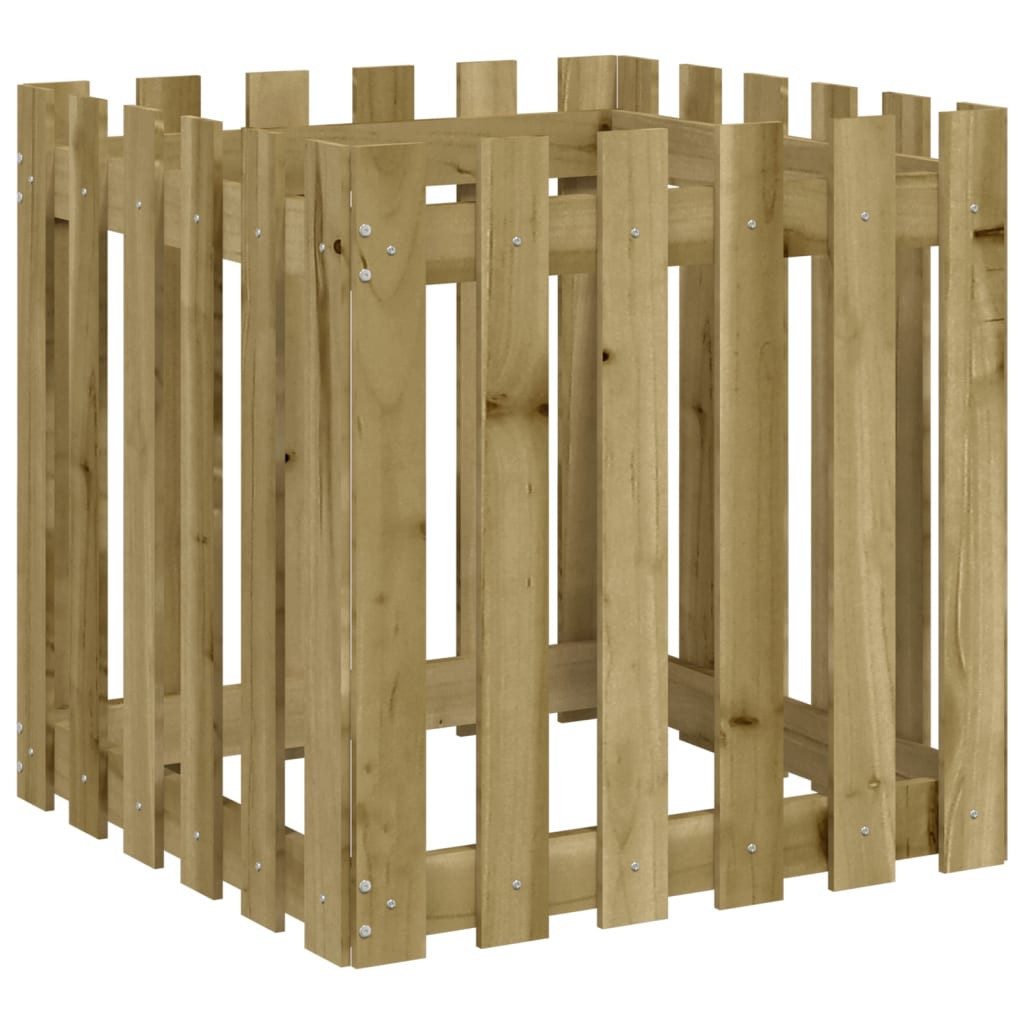 vidaXL Blumentopf Pflanzkübel Latten-Design 60x60x60 cm Kiefernholz Imprägniert (1 St)