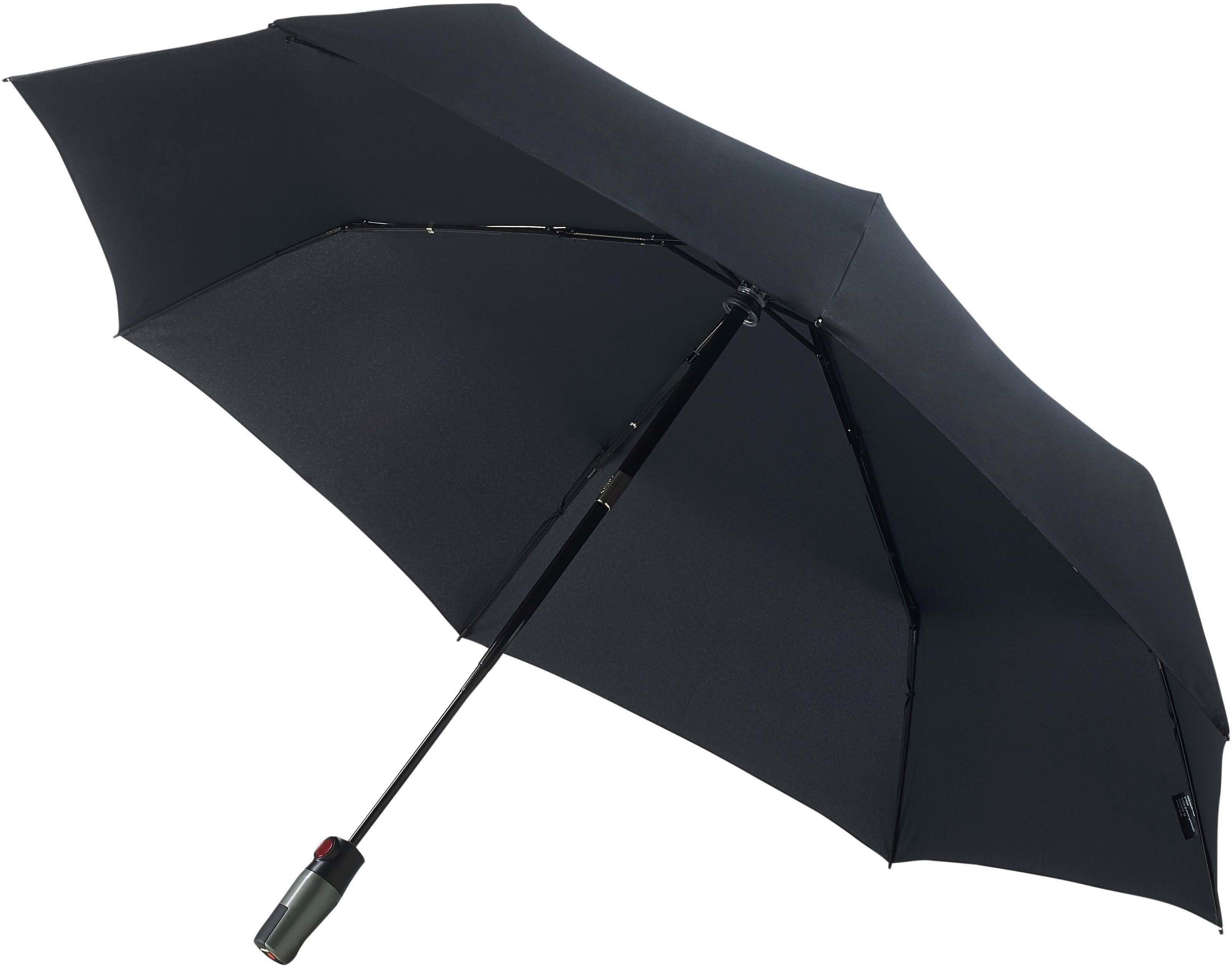 Large Personen uni Extra 2 Taschenregenschirm T.400 black, Duomatic, mit großem für Schirmdach Knirps®