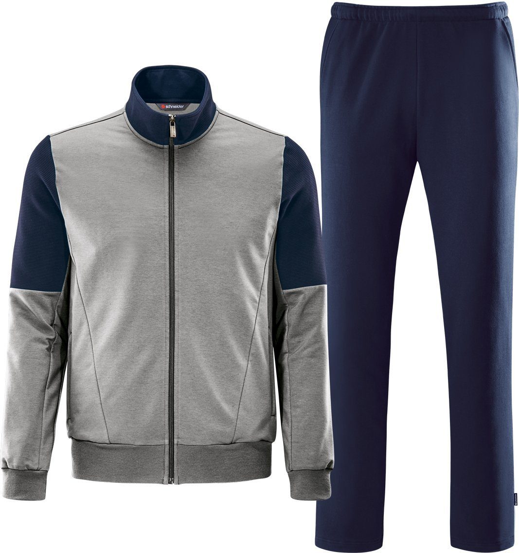 SCHNEIDER Sportswear Jogginganzug CAYM-Anzug STAHL-MEL./DUNKELBLAU