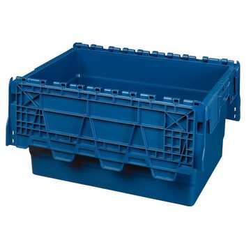 Logiplast Transportbehälter Distributionsbehälter 600 x 400 x 320 mm blau 60 Volumen, (ALC-Behälter, 1 Behälter), mit Antirutschsicherung, stapelbar und nestbar