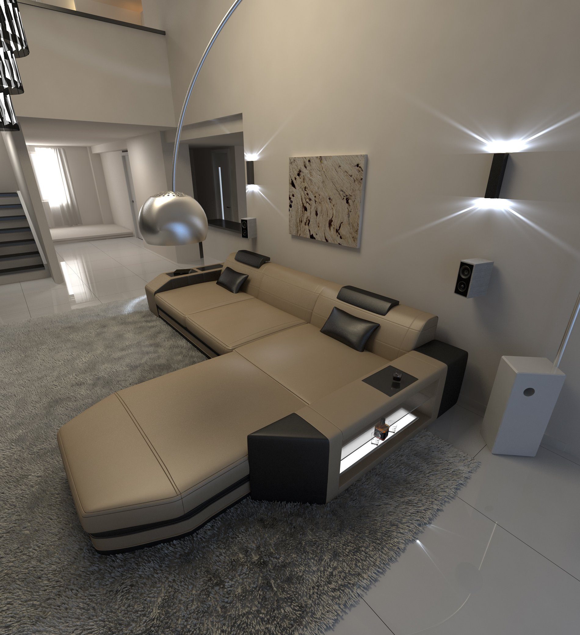 Sofa Dreams Ecksofa Ledercouch Sofa Leder günstig online kaufen