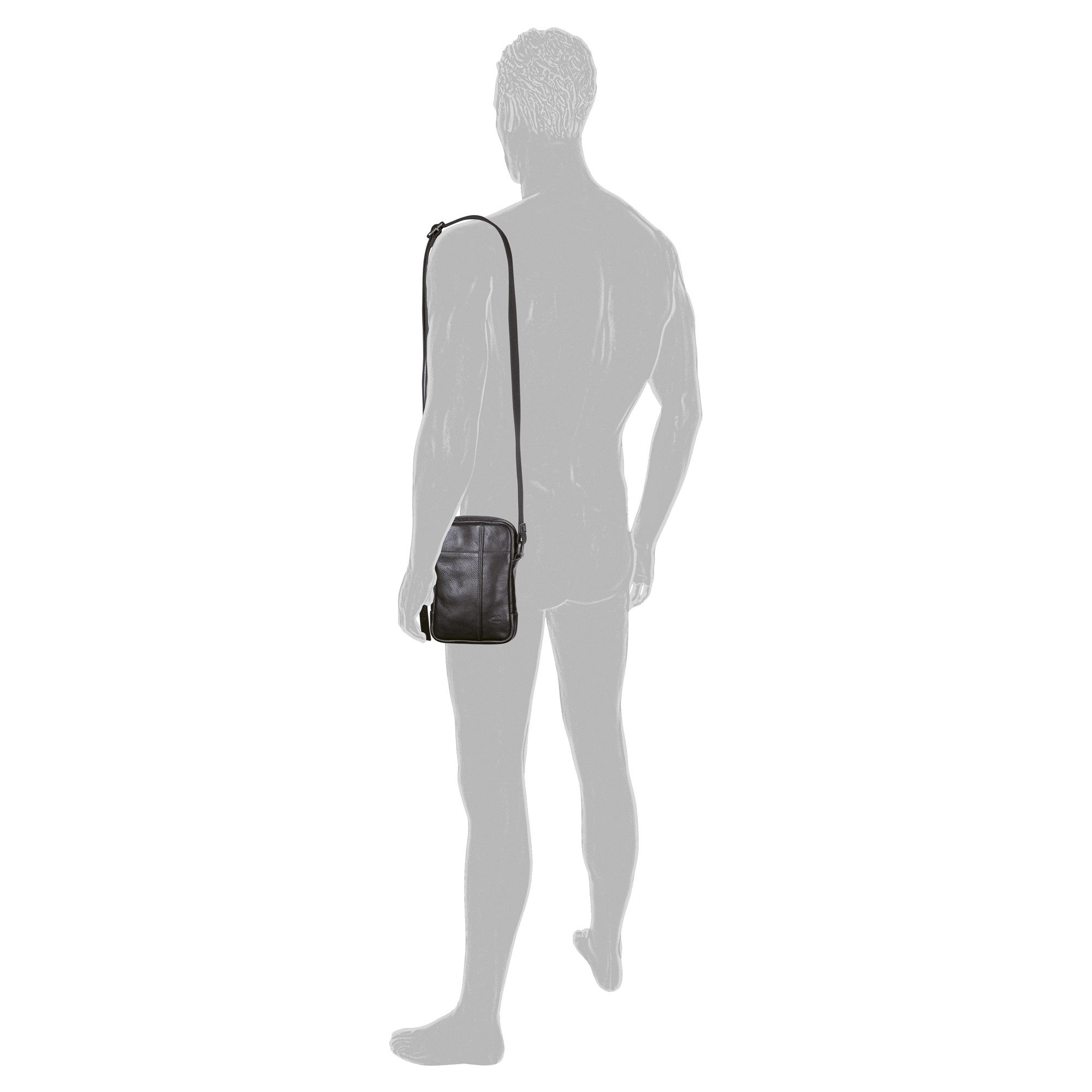 camel active Handytasche Pine (1-tlg), aus pflanzlich gegerbtem Rindsleder im kernigen Look