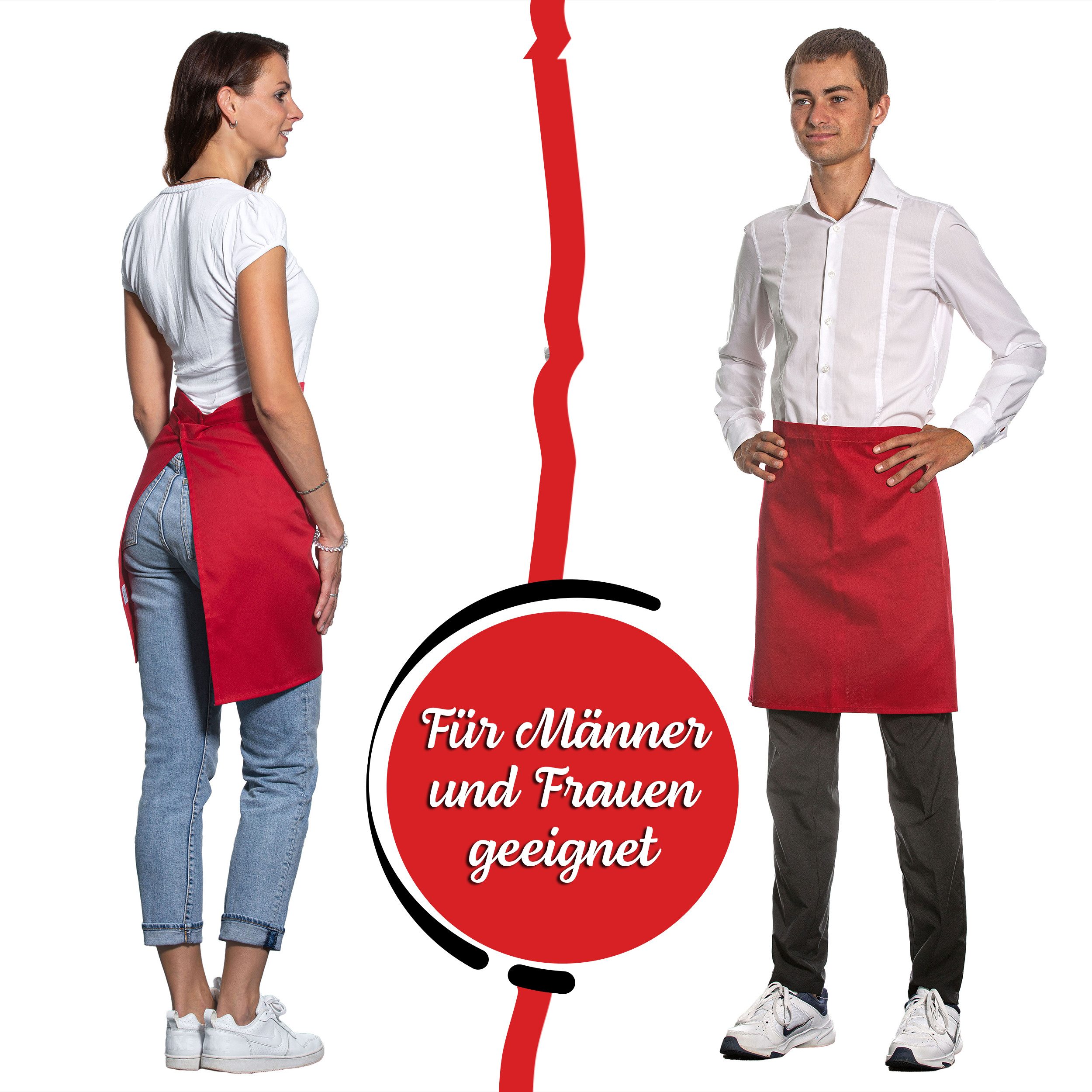 ZOLLNER Kochschürze, 50 x 80 cm, 65% Polyester, 35% Baumwolle