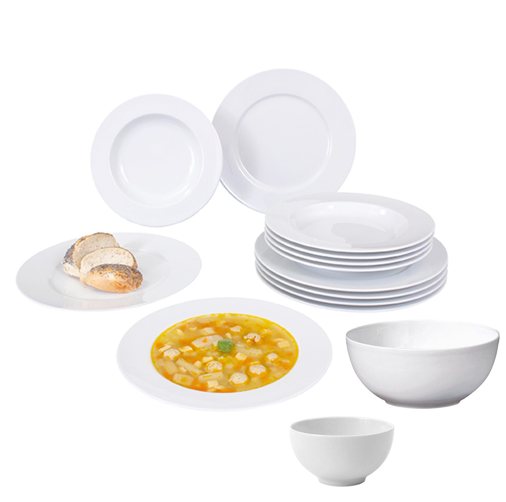 Eschenbach® PORZELLAN GERMANY Tafelservice Barkarole (20-tlg), 6 Personen, Porzellan, 20 tlg. Made in Germany, für 6 Personen, Service, Tafelservice