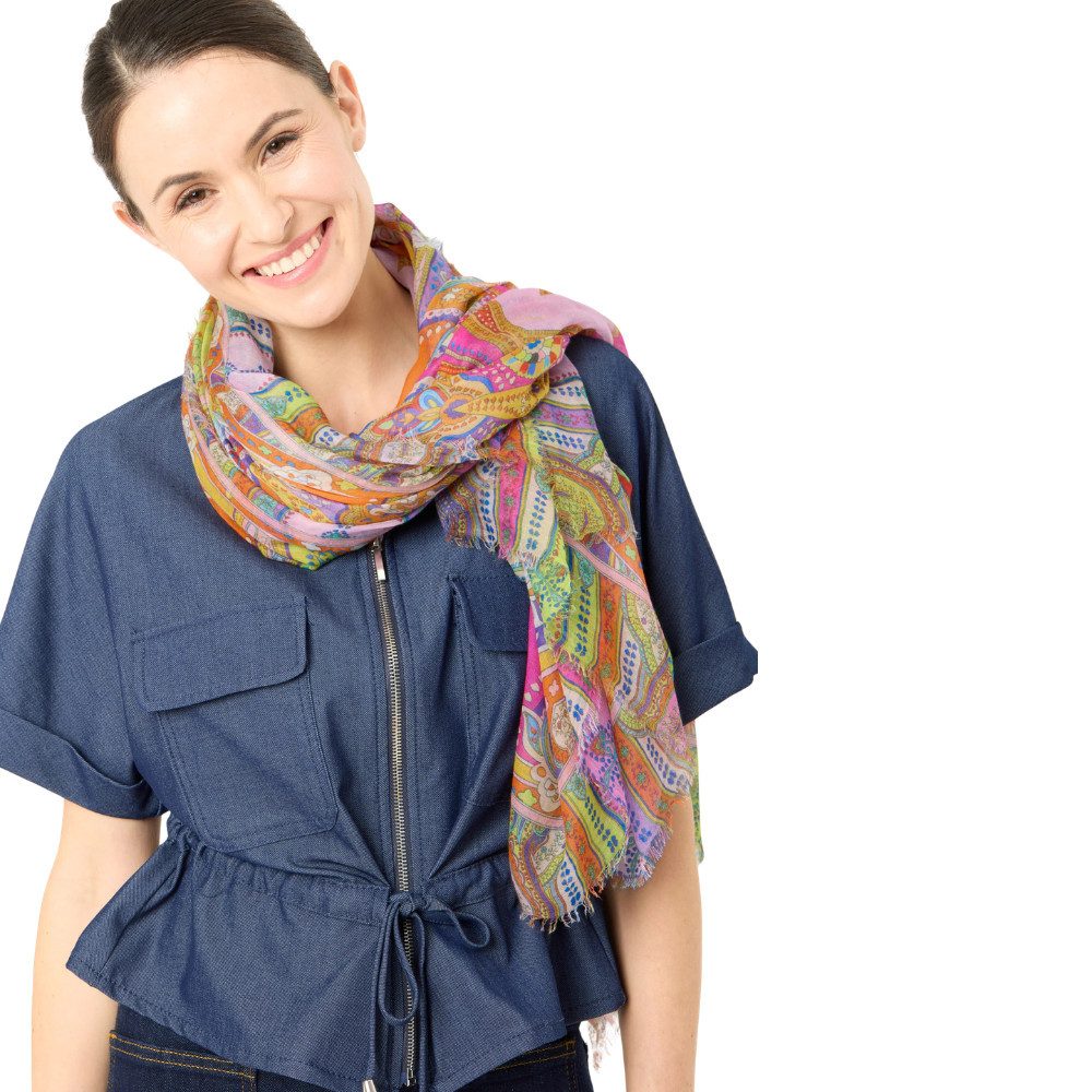 Codello Seidentuch Codello Tuch aus Modal-Seidenmix mit Paisley-Muster