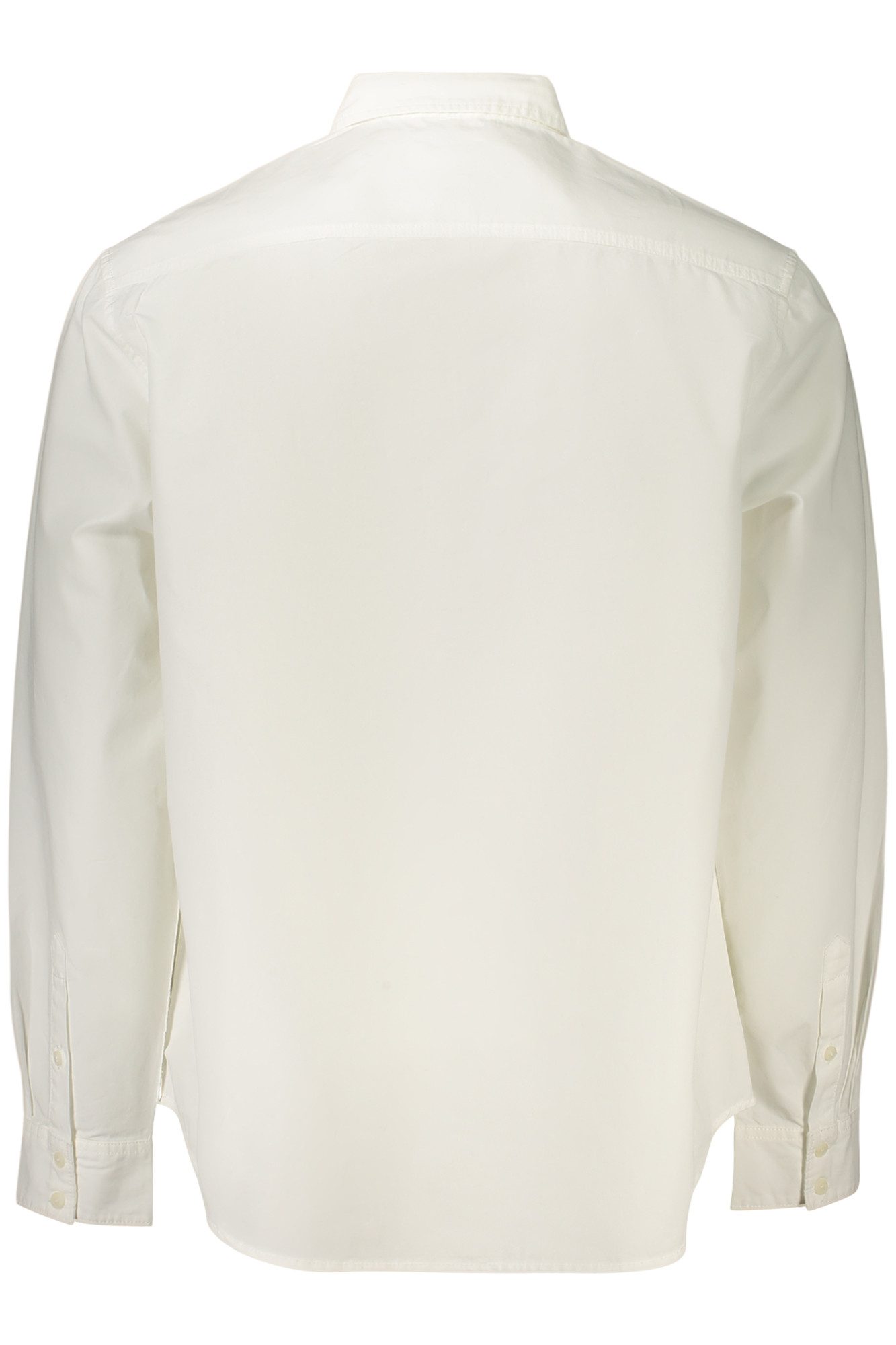 GUESS JEANS Langarmhemd Elegantes Herren Langarmshirt Weiß - Klassischer Schnitt & Details