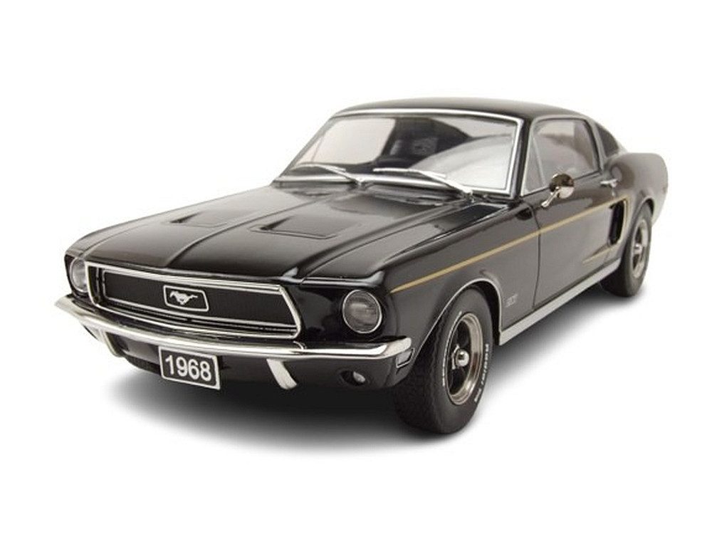 KK Scale Modellauto Ford Mustang GT Fastback 1968 schwarz, Maßstab 1:18