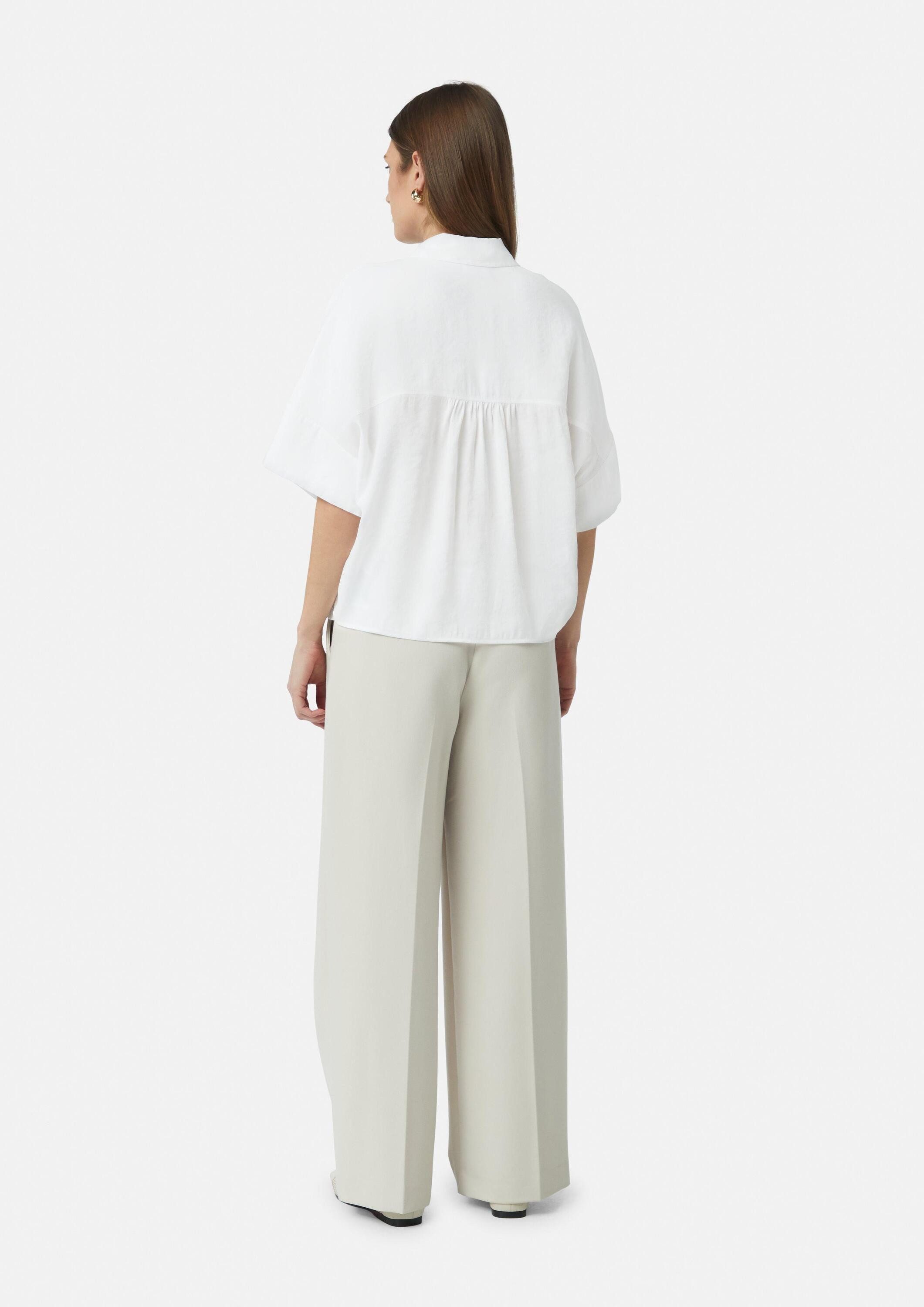 comma Kurzarmbluse Bluse Leichte Kurzarmbluse im Fabricmix