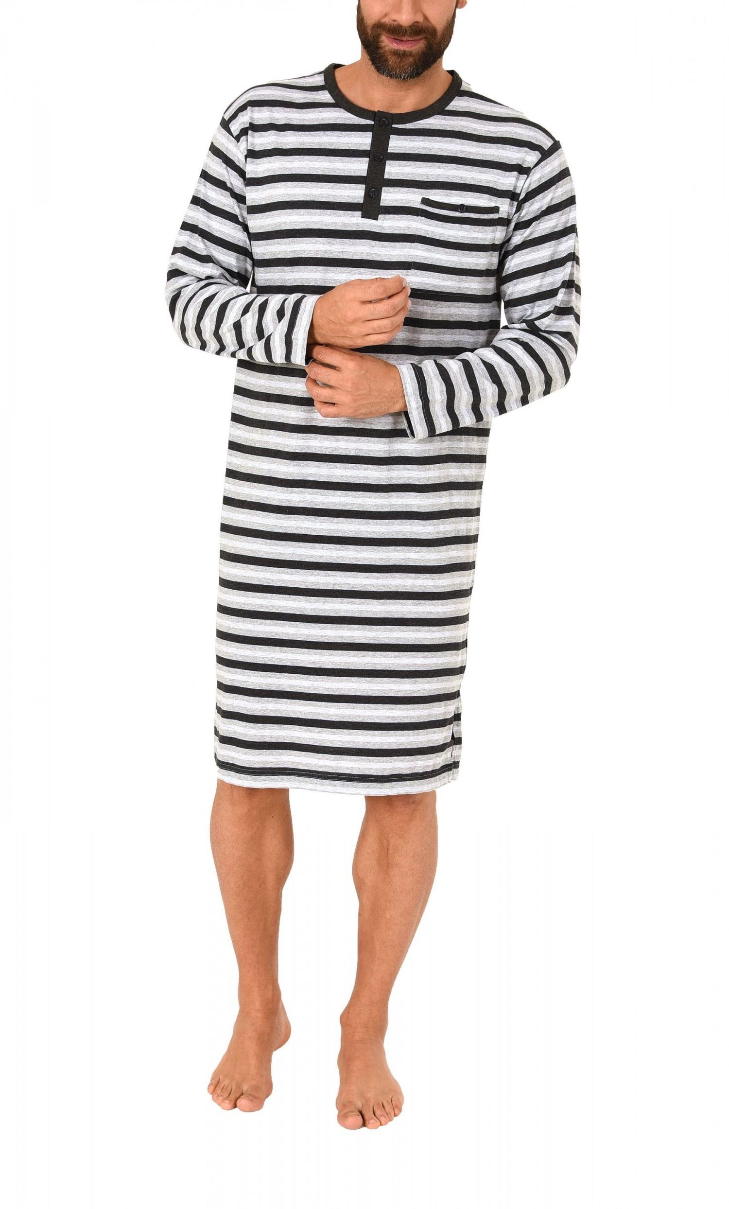 Normann Pyjama Herren Nachthemd langarm mit günstig online kaufen