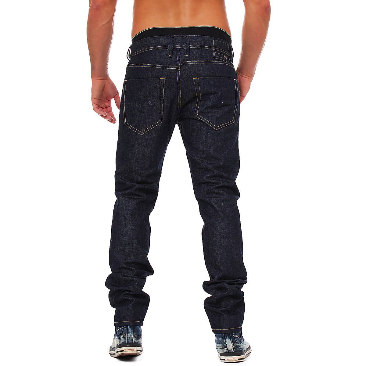 Diesel Tapered-fit-Jeans Diesel Herren Denim Jeans Tepphar 008Y9 Rinse Deep Dark Wash 5-Pocket-Style