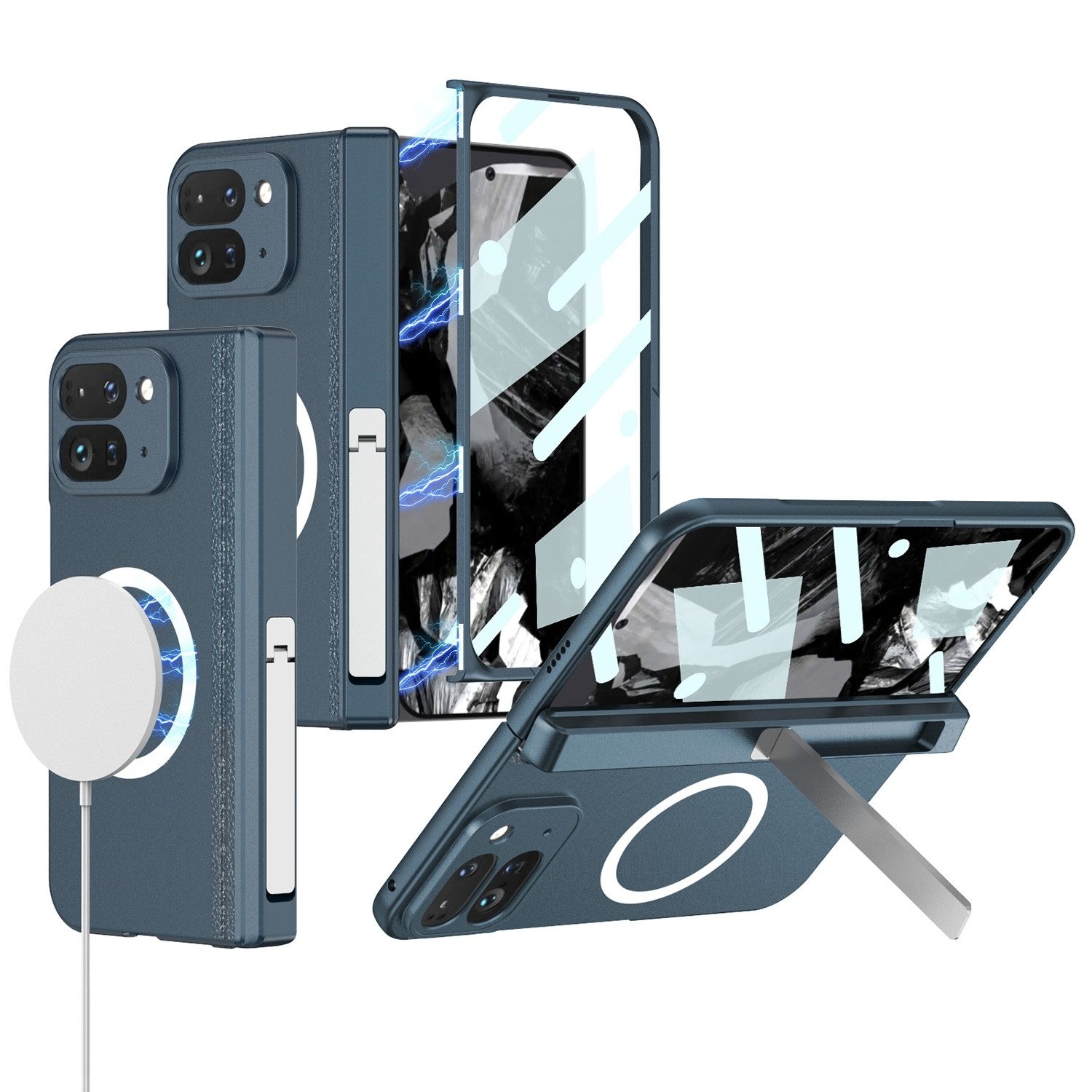 Handyhülle Für Google Pixel 9 Pro Fold GKK MagSafe Hülle Falt-Scharnier u Ständer
