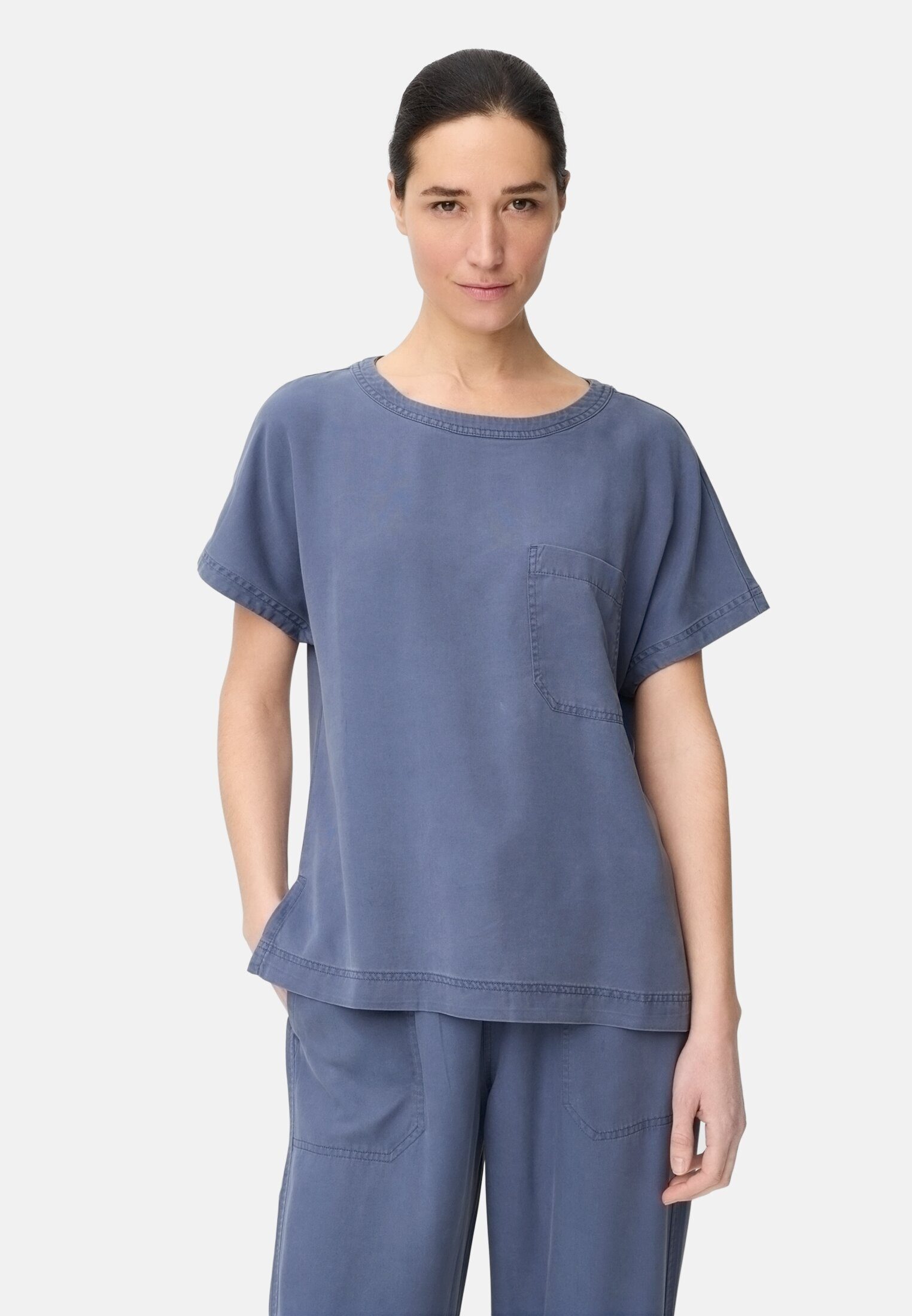 T-Shirt mit Brusttasche Kurzarm