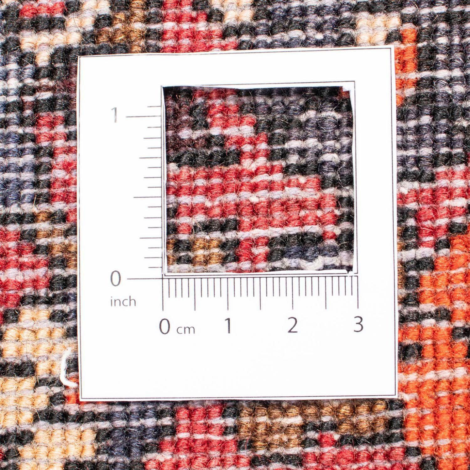 10 Unikat morgenland, rechteckig, Wollteppich Medaillon 214 x mm, Zertifikat 326 Bachtiar Rosso mit cm, Höhe: