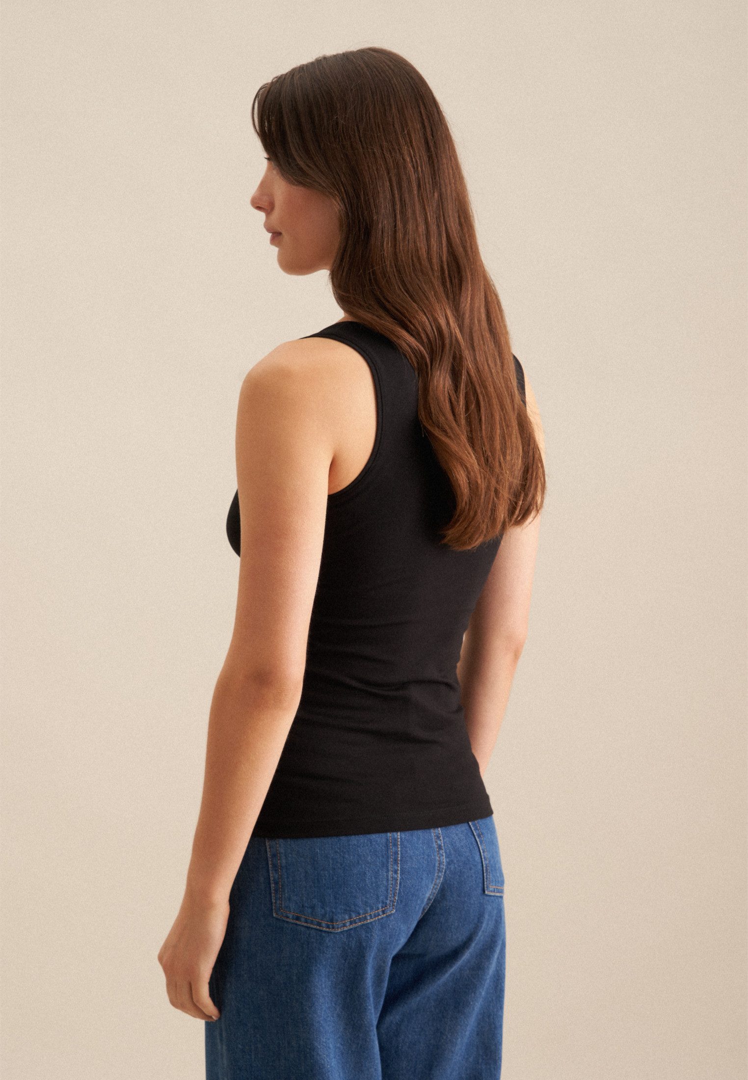 seidensticker Tanktop Ohne Arm Rundhals Uni günstig online kaufen