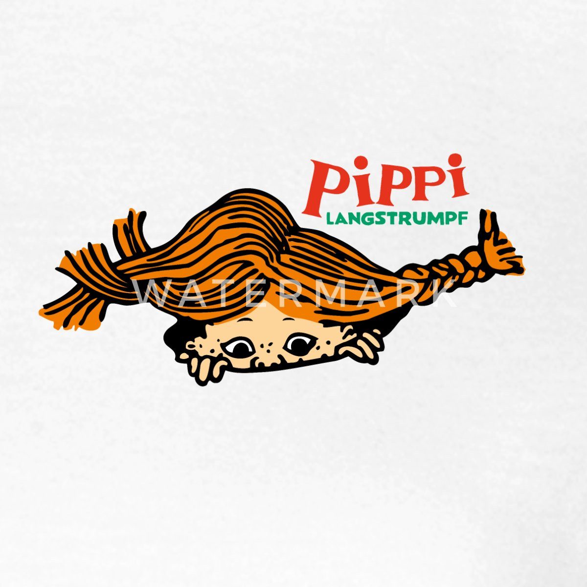 Spreadshirt T-Shirt Pippi Langstrumpf Auf Der Lauer Frauen T-Shirt (1-tlg)