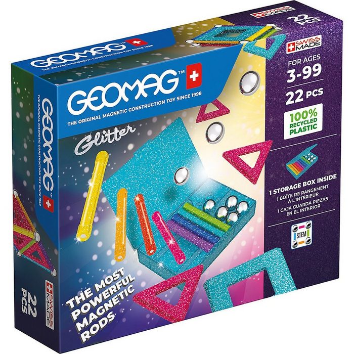Geomag™ Magnetspielbausteine Geomag 534 Glitter Recycled 22 Teile