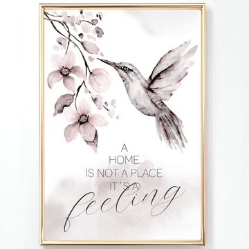 homestyle-accessoires Poster Bilderset A HOME IS NOT A PLACE IT'S A FEELING 6er SET DIN A4 ODER DIN A3 Prints, Ohne Bilderrahmen