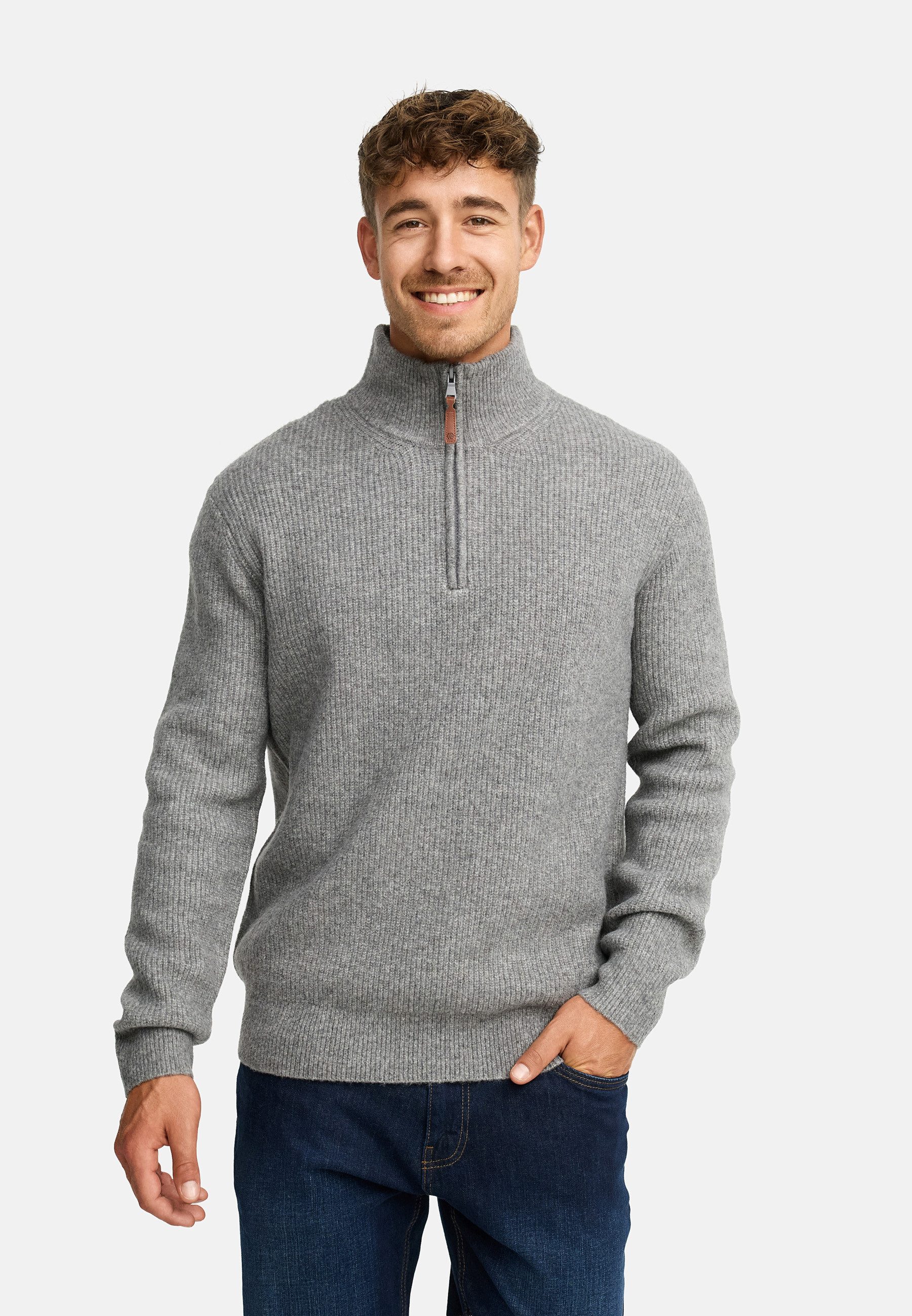 Indicode Strickpullover INPeace Half Zip mit günstig online kaufen