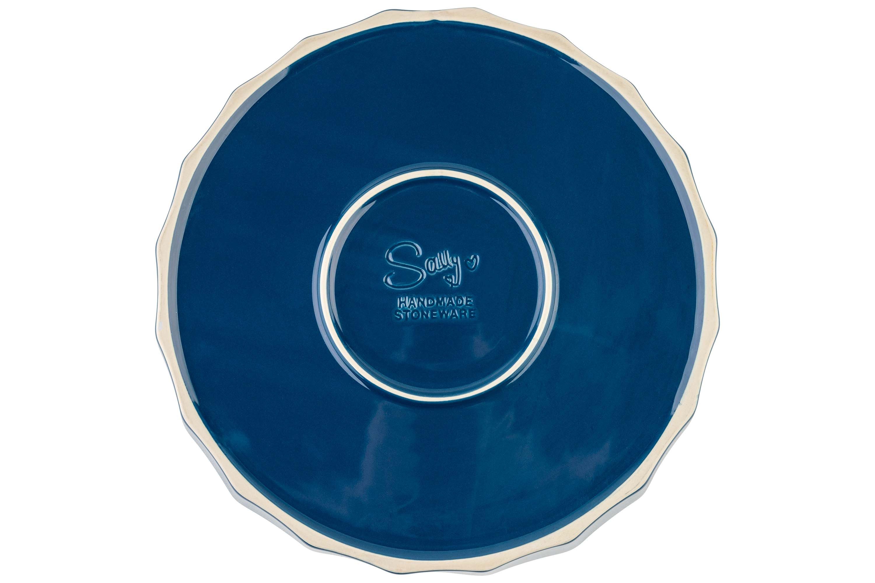 Sallys Auflaufform Stoneware Ofenform rund 32,5 x 7 cm - aus natürlichen Materialien