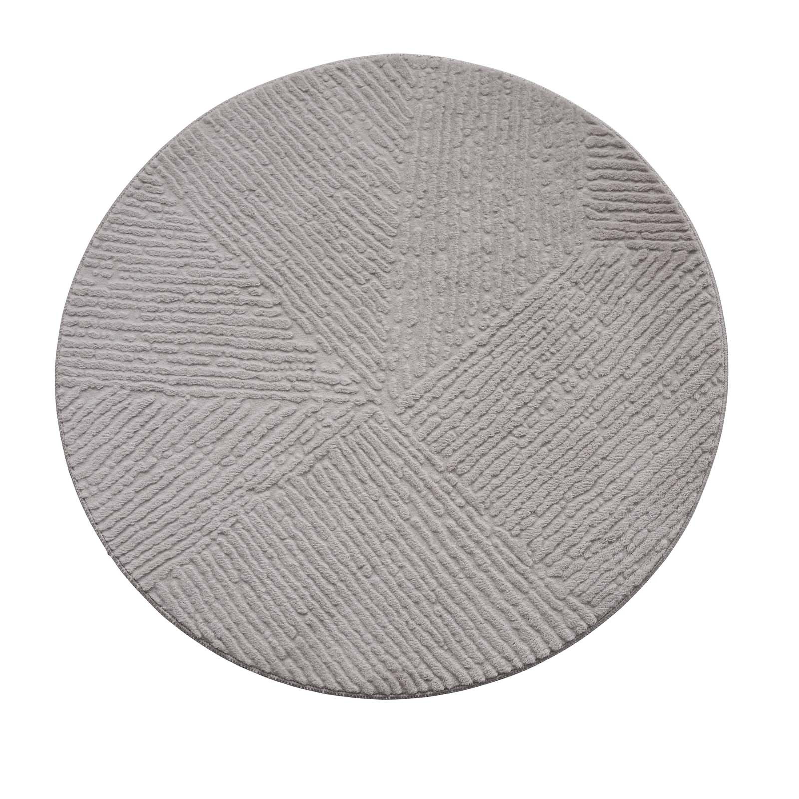 TaraCarpet Teppich TaraCarpet Homestyle 389 Fresco, rechteckig, Höhe: 10 mm, Fresco hoch-tief weich waschbar grau 50x80 – Bild 4 von 5