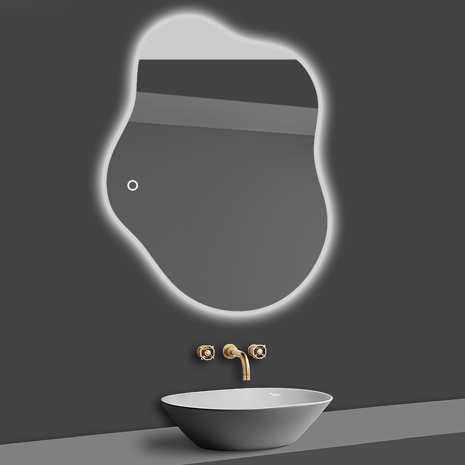 duschspa Badspiegel Spiegel mit LED Beleuchtung dimmbar 40-120cm, Touch oder Wandschalter