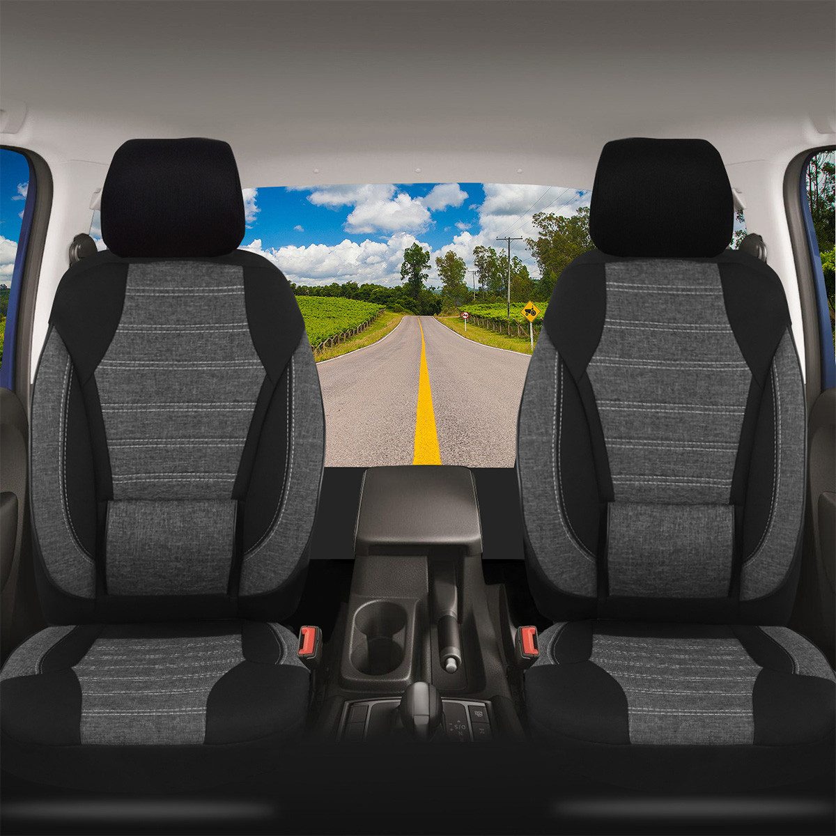 BREMER SITZBEZÜGE Autositzbezug für Mazda 3 1.Gen. Bj 2003-09 (KT104), Set, Schonbezüge Sitzbezüge Fahrer und Beifahrer, in Schwarz