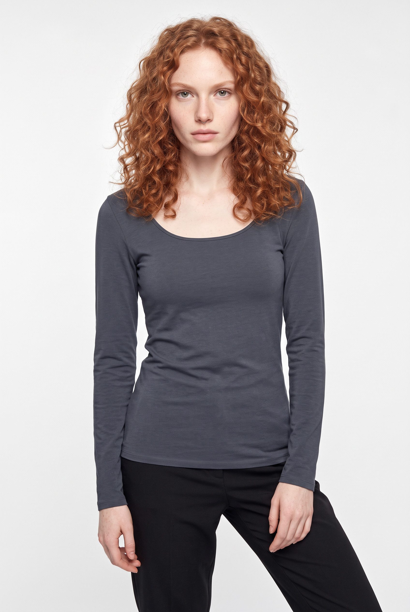 Vero Moda Langarmshirt VMMAXI MY LS SOFT LONG U-NECK NOOS Baumwollmischung, regular fit