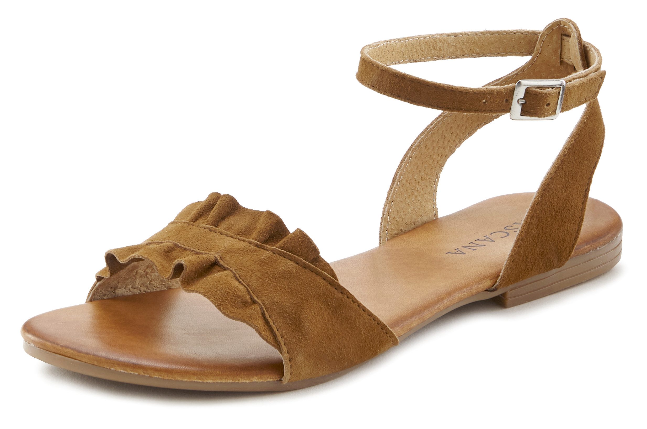 LASCANA Sommerschuh Sandale Sandalette, Sommerschuh aus hochwertigem Leder günstig online kaufen