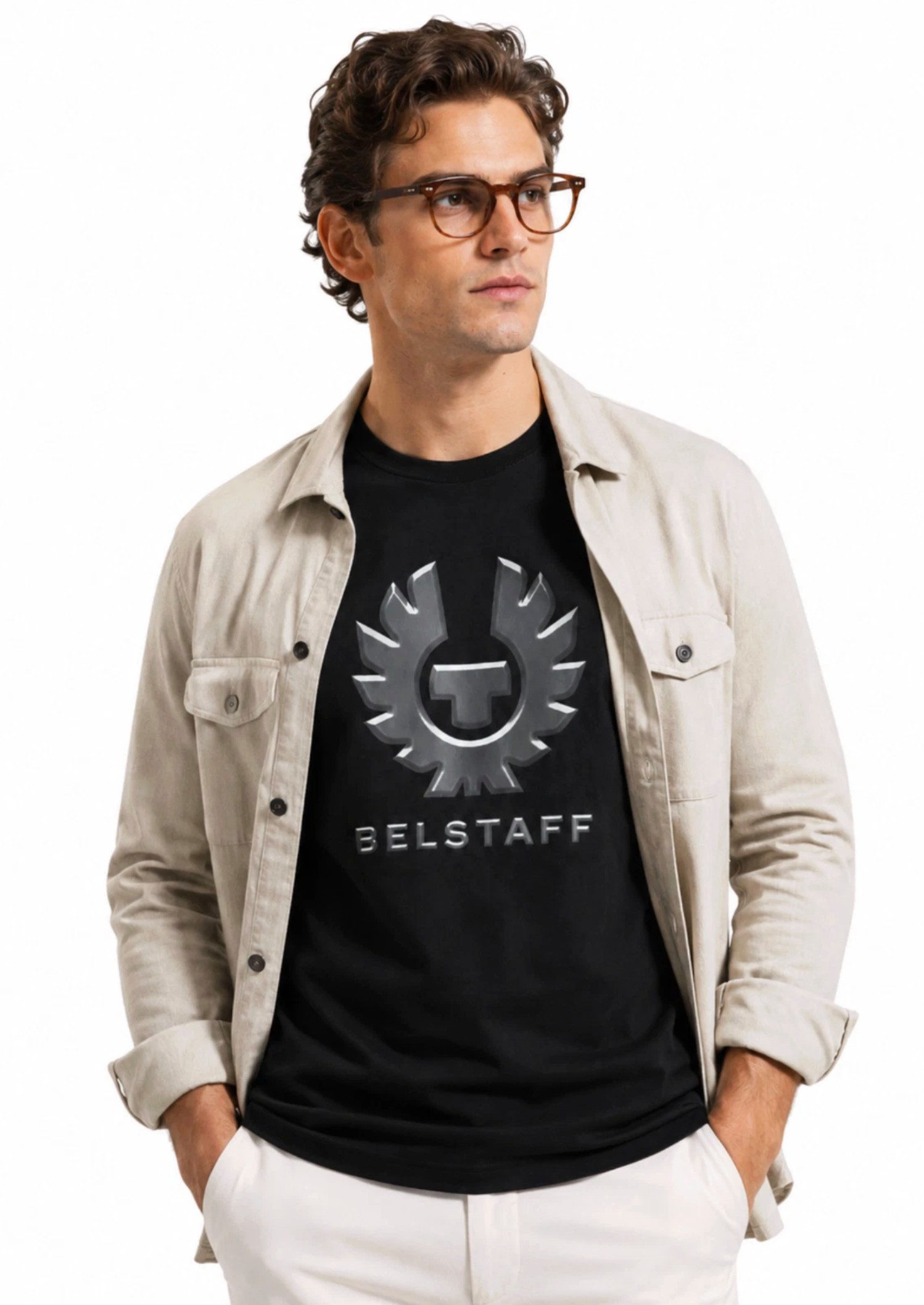 Belstaff T-Shirt London Liquify Graphic Phoenix Retro Tee Regular Cut (1-tlg) Baumwolle aus verantwortungsvollerem Anbau