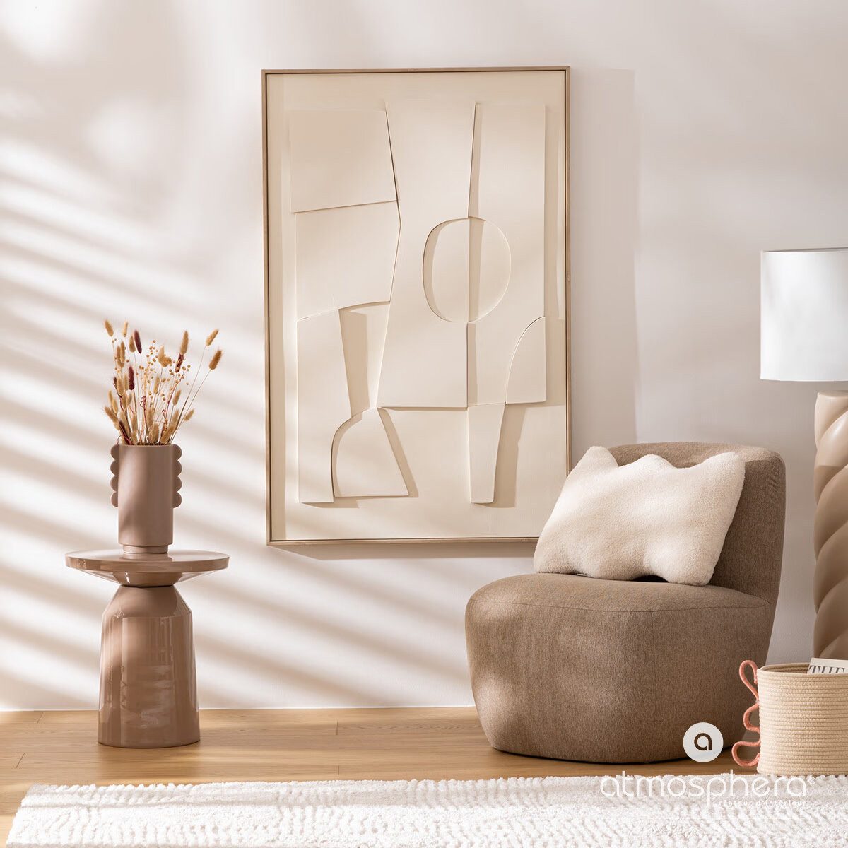 Atmosphera Créateur d'intérieur Dekovase Vase aus Keramik WAVY BLISS, Ø 13 cm (einzeln)