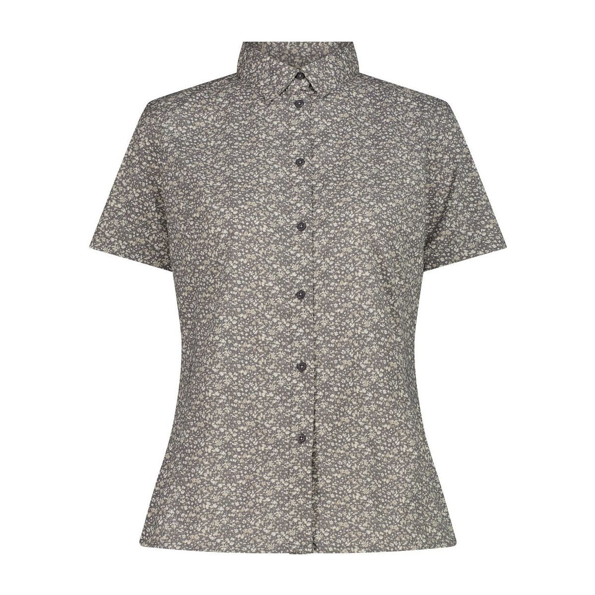 CMP Outdoorbluse Woman Shirt Funktionale Stretch-Kurzarmbluse mit Karomuster, ideal für