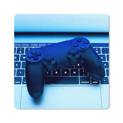 MuchoWow Gaming Mauspad Controller - Tastatur - Licht (1-St), Gaming, Rutschfester Unterseite, Mausunterlage, 80x80 cm, XXL, Großes